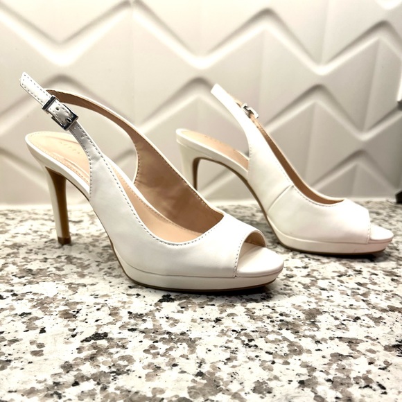 White Lowry Kelly & Katie Heels Shoes 6M NWT - Picture 9 of 13